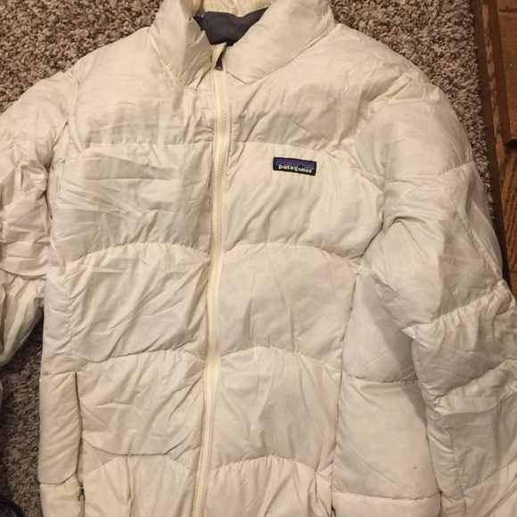 Patagonia white goose down puffer jacket medium - Picture 7 of 14